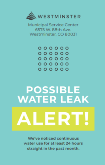 Possible Water Leak Alert